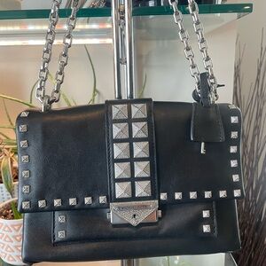 MICHAEL Michael Kors Black Studded Shoulder Bag